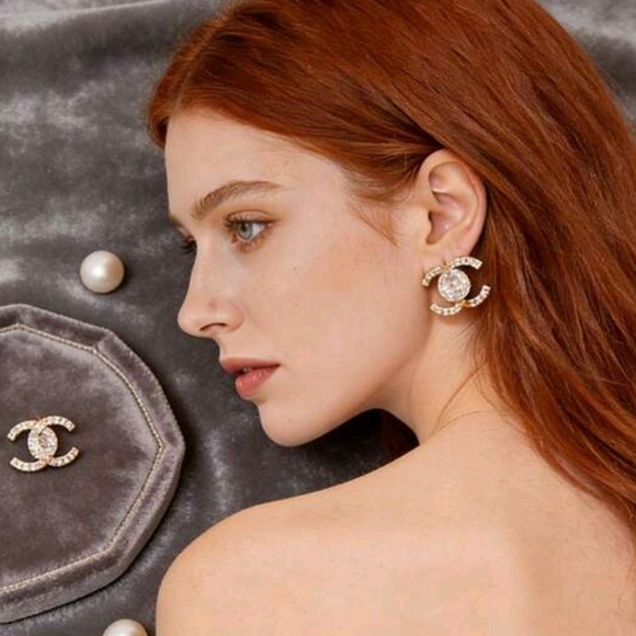 Sparkly CHANEL Style Earrings - Picture 7 of 10